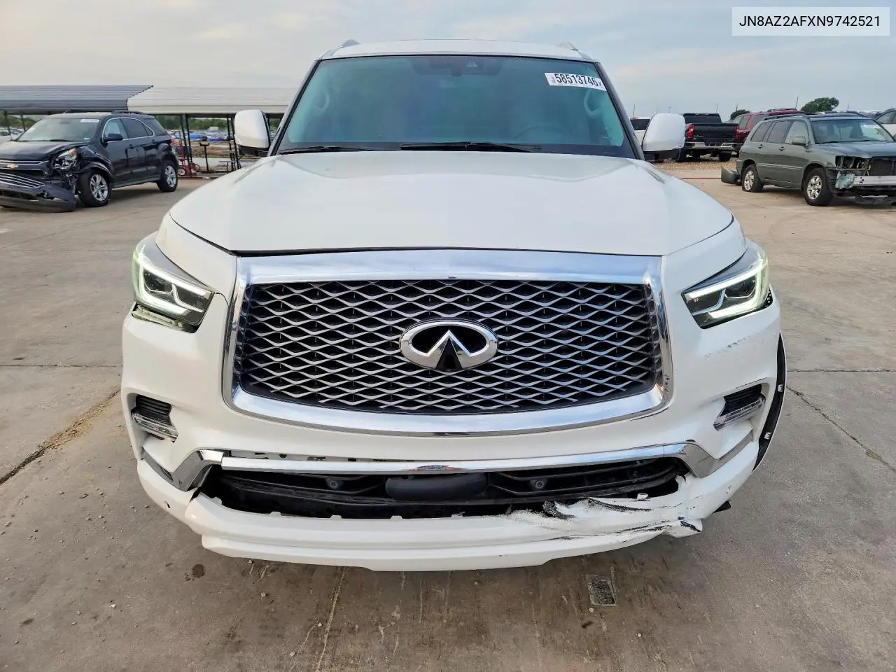 2022 Infiniti Qx80 Luxe VIN: JN8AZ2AFXN9742521 Lot: 58513746