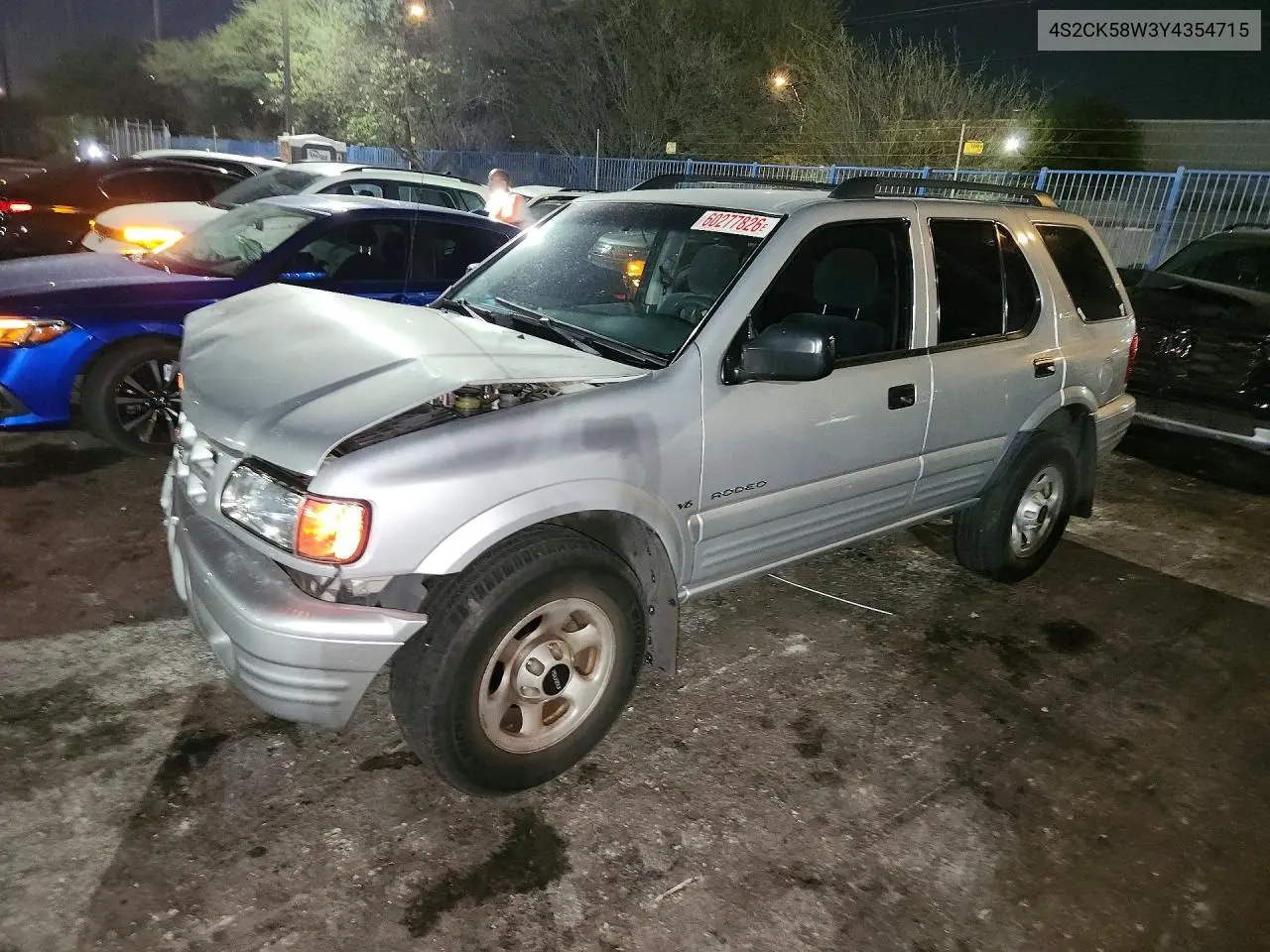 2000 Isuzu Rodeo S VIN: 4S2CK58W3Y4354715 Lot: 60277826