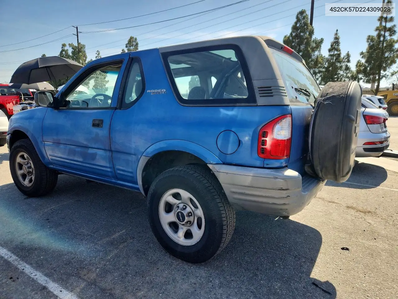 2002 Isuzu Rodeo Sport VIN: 4S2CK57D224309028 Lot: 55839226