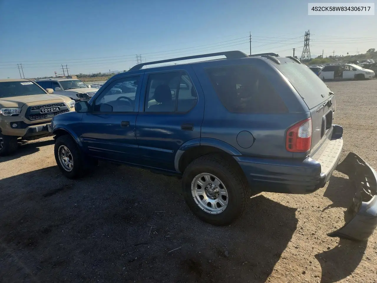 2003 Isuzu Rodeo S VIN: 4S2CK58W834306717 Lot: 56165876