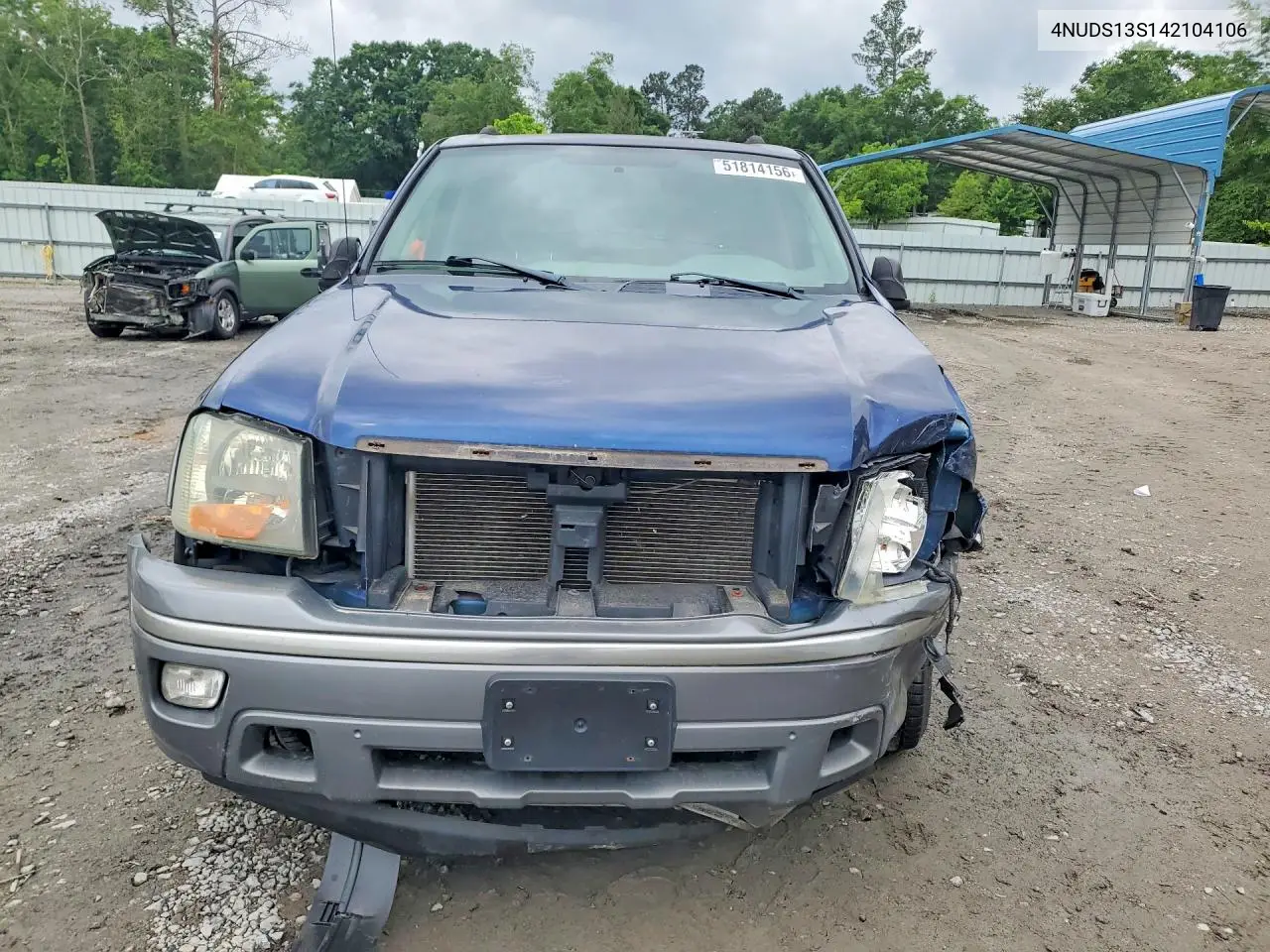 2004 Isuzu Ascender S VIN: 4NUDS13S142104106 Lot: 51814156