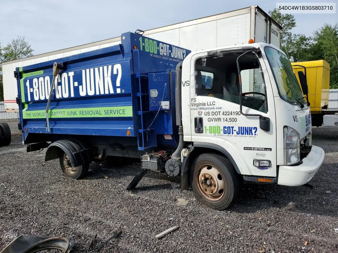 2016 Isuzu Npr Hd Dump Truck VIN: 54DC4W1B3GS803710 Lot: 57323896