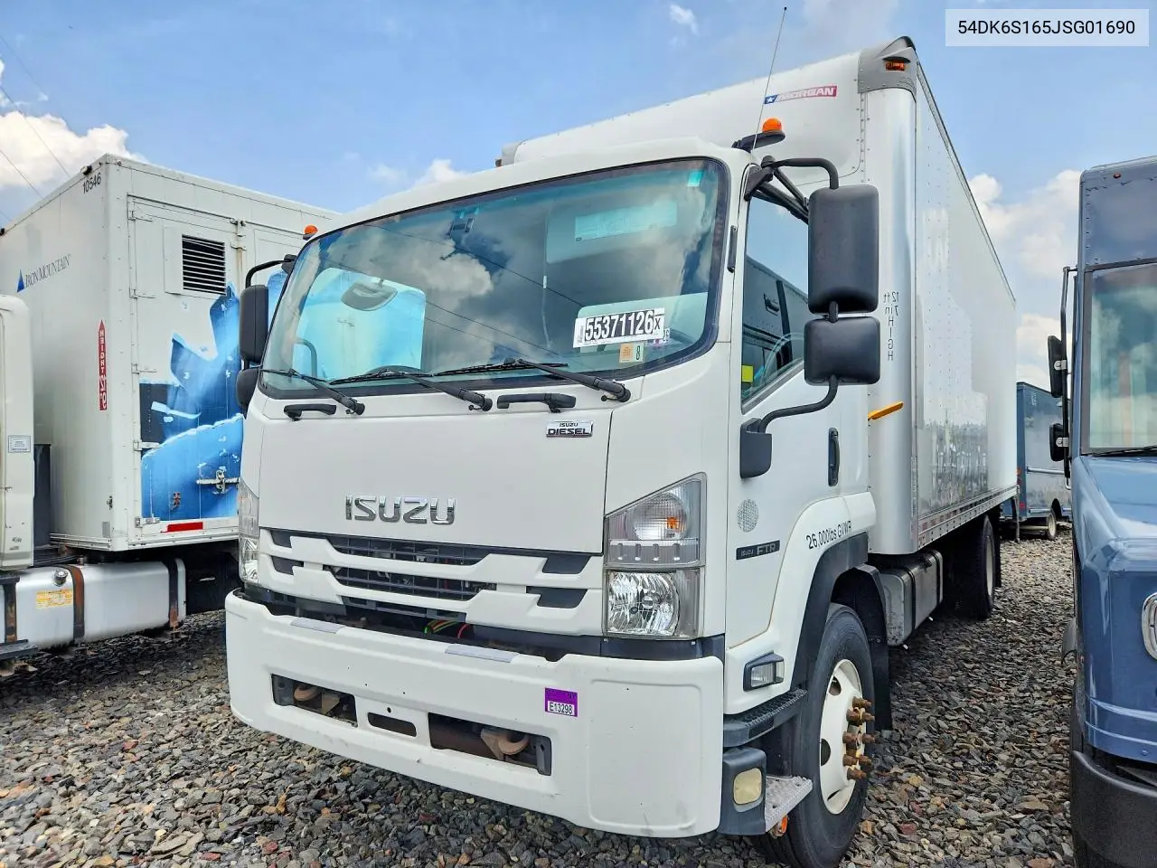 2018 Isuzu Ftr Box Truck VIN: 54DK6S165JSG01690 Lot: 55371126
