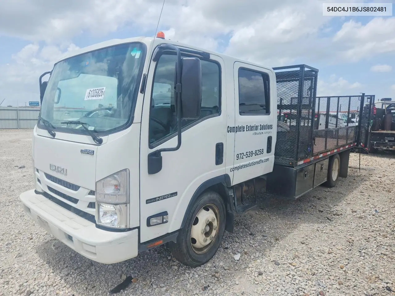 2018 Isuzu Npr Hd VIN: 54DC4J1B6JS802481 Lot: 61335826
