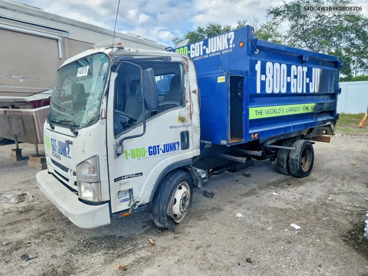 2019 Isuzu Npr Hd Dump Truck VIN: 54DC4W1B9KS808306 Lot: 54630776