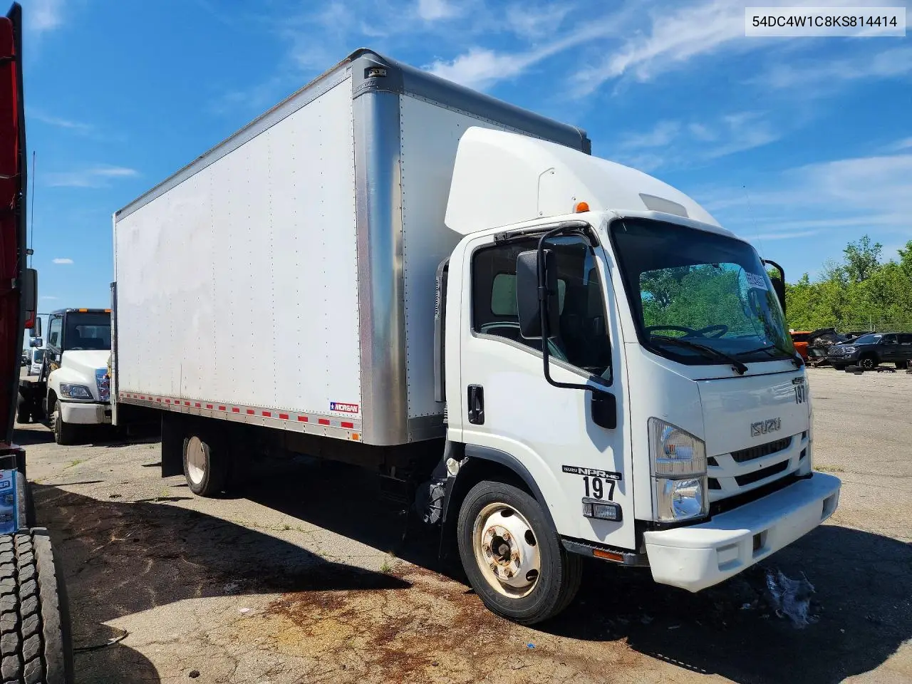 2019 Isuzu Npr Hd Box Truck ** R & D * Cln Title * Pri Fleet * Ck Eng Lt On ** VIN: 54DC4W1C8KS814414 Lot: 59201856
