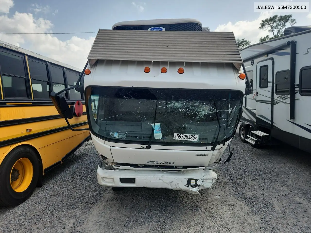 2021 Isuzu Nrr Refrigerated Box Truck VIN: JALE5W165M7300500 Lot: 59706326
