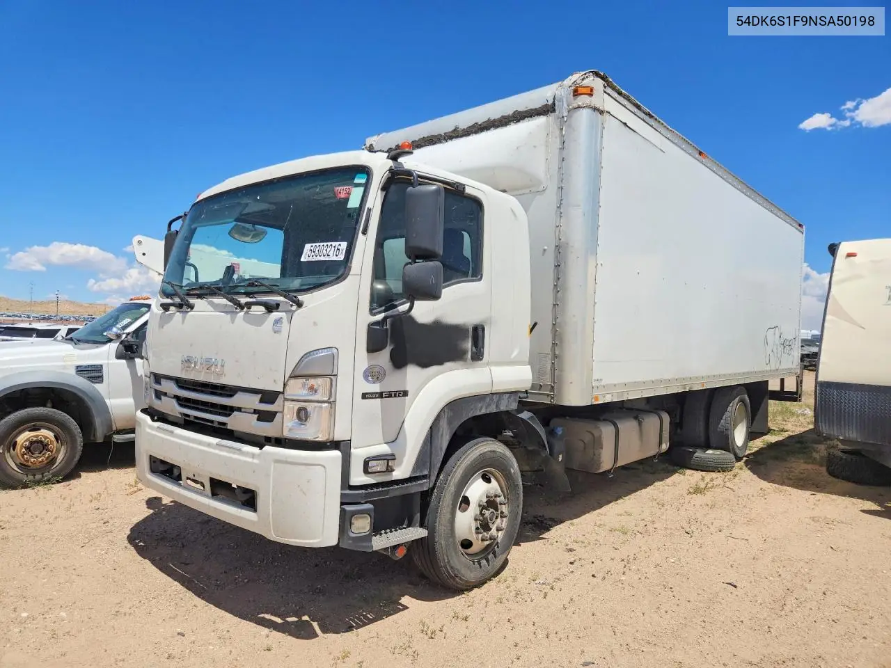 2022 Isuzu Ftr Box Truck VIN: 54DK6S1F9NSA50198 Lot: 59303216