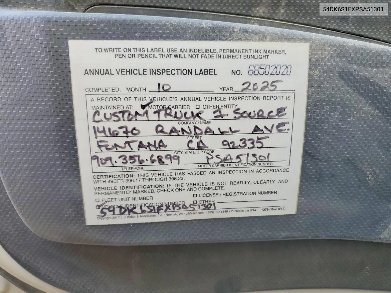 2023 Isuzu Ftr Refrigerated Box Truck VIN: 54DK6S1FXPSA51301 Lot: 54267736