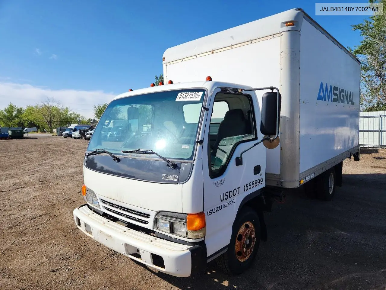 2000 Isuzu Npr Box Truck VIN: JALB4B148Y7002168 Lot: 51327536