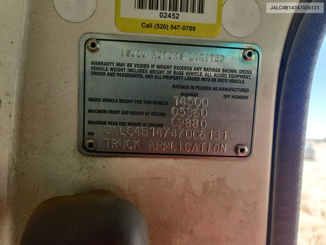 2004 Isuzu Npr VIN: JALC4B14747006131 Lot: 54108946