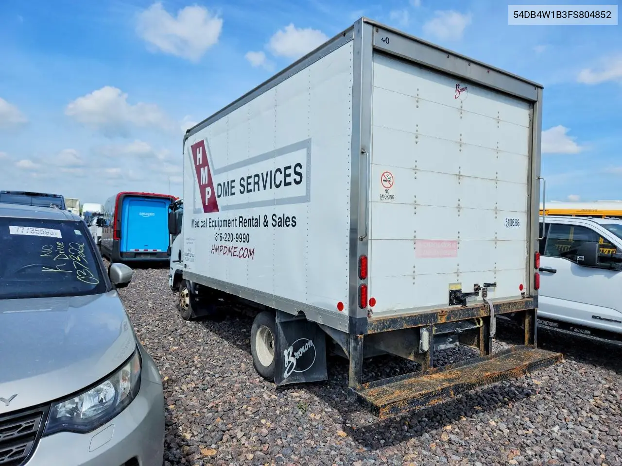 2015 Isuzu Npr Box Truck VIN: 54DB4W1B3FS804852 Lot: 51008386
