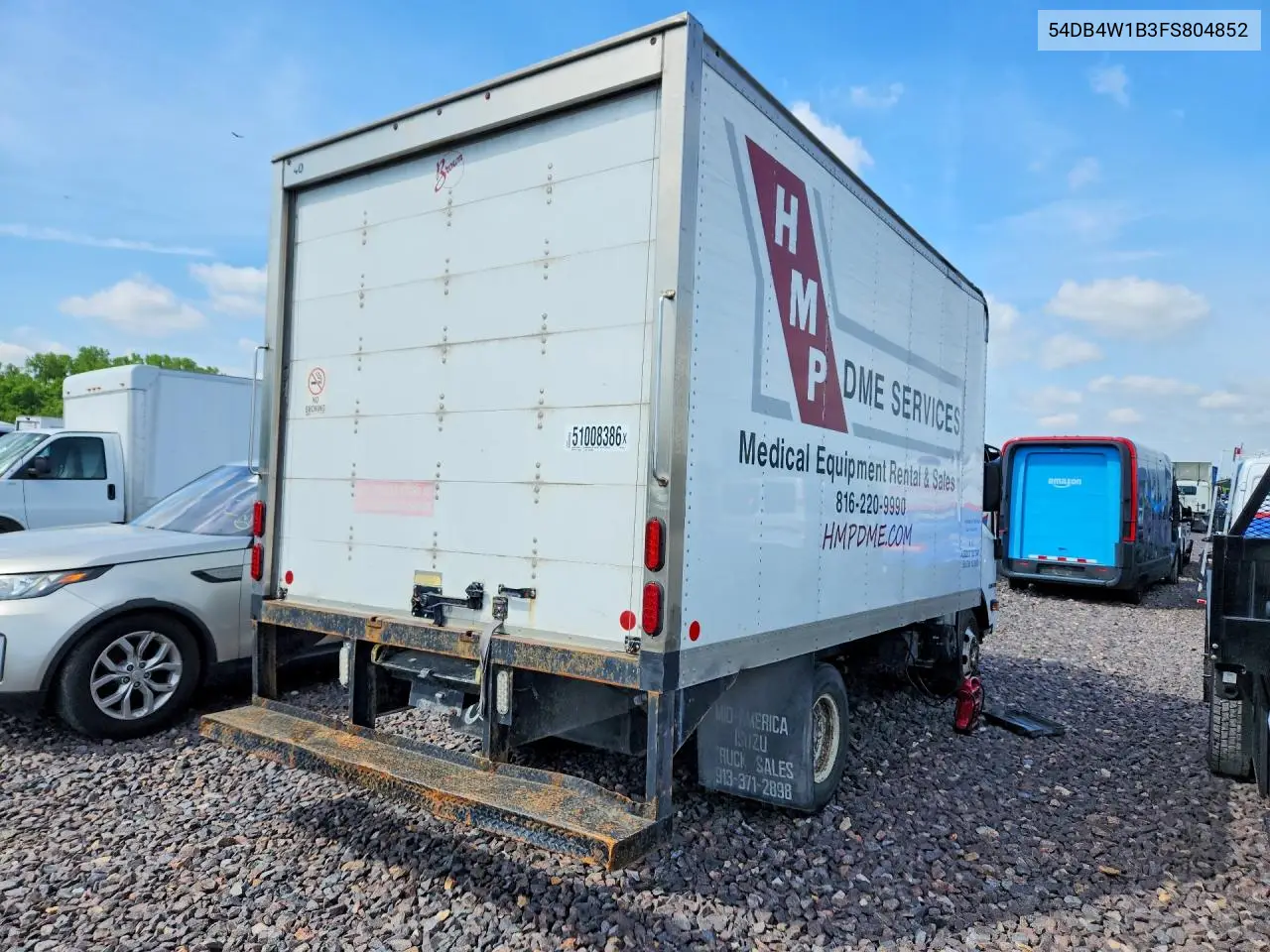 2015 Isuzu Npr Box Truck VIN: 54DB4W1B3FS804852 Lot: 51008386