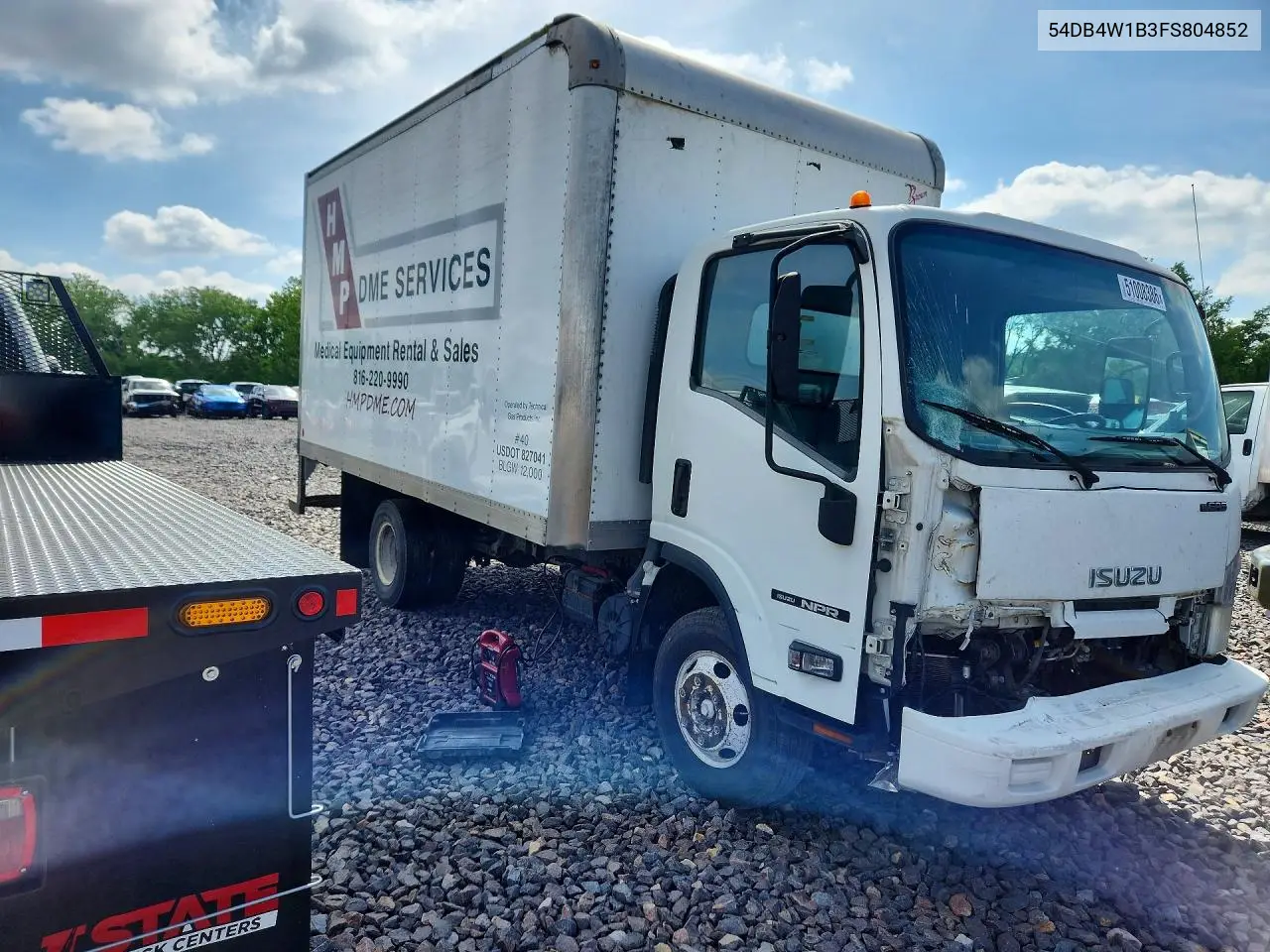 2015 Isuzu Npr Box Truck VIN: 54DB4W1B3FS804852 Lot: 51008386