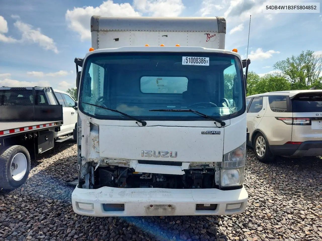 2015 Isuzu Npr Box Truck VIN: 54DB4W1B3FS804852 Lot: 51008386