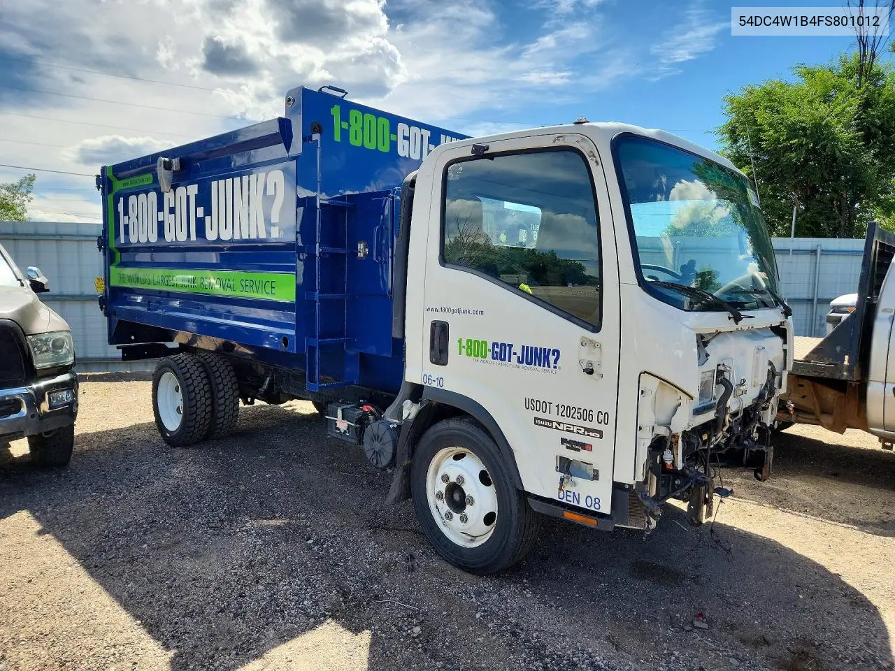 2015 Isuzu Npr Hd Dump Truck VIN: 54DC4W1B4FS801012 Lot: 57132116