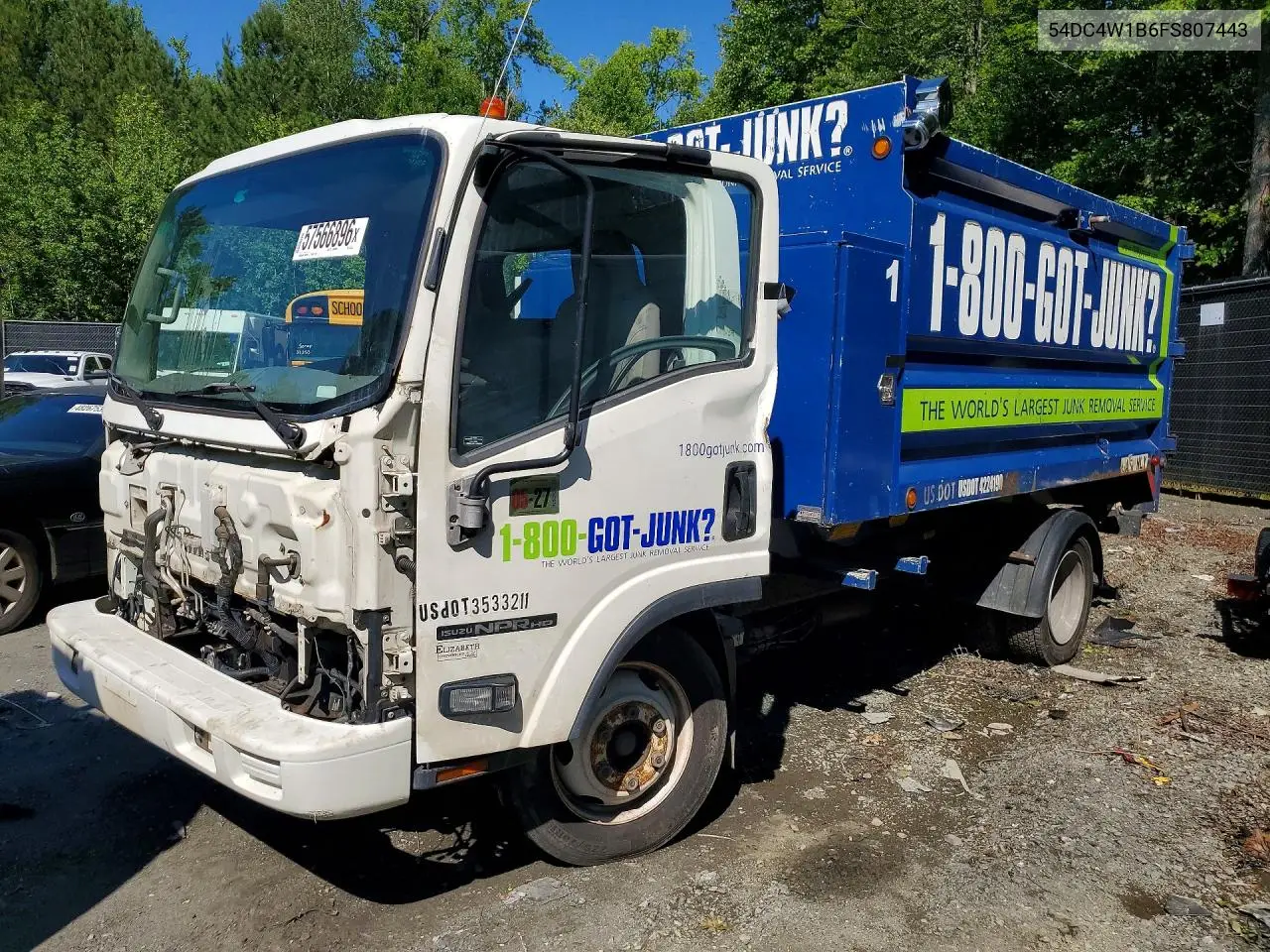 2015 Isuzu Npr Hd Dump Truck VIN: 54DC4W1B6FS807443 Lot: 57566896