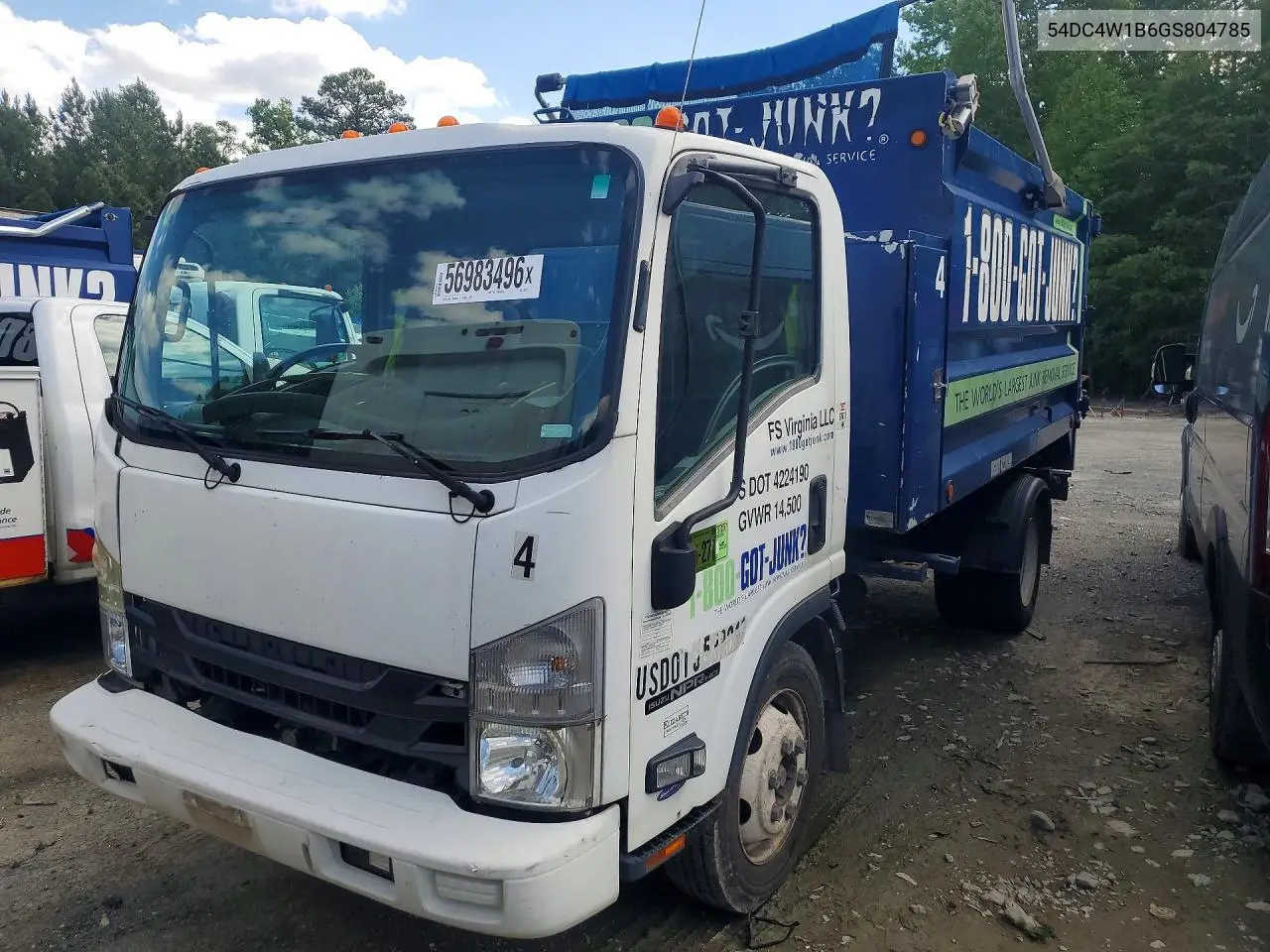 2016 Isuzu Npr Hd Dump Truck VIN: 54DC4W1B6GS804785 Lot: 56983496