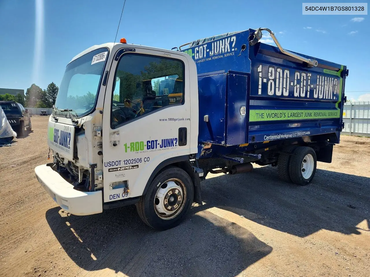 2016 Isuzu Npr Hd Dump Truck VIN: 54DC4W1B7GS801328 Lot: 57132806