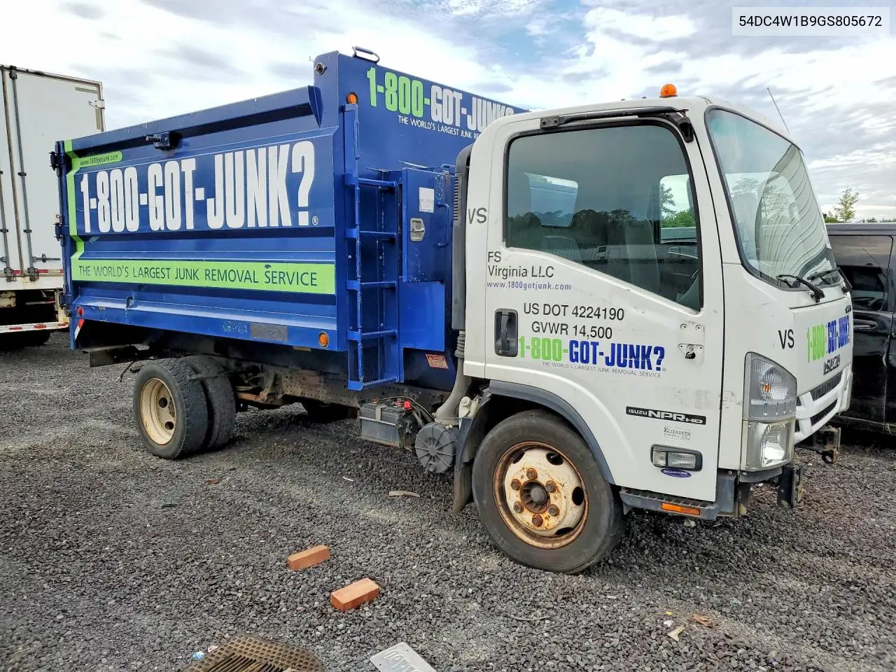 2016 Isuzu Npr Hd Dump Truck VIN: 54DC4W1B9GS805672 Lot: 57324166