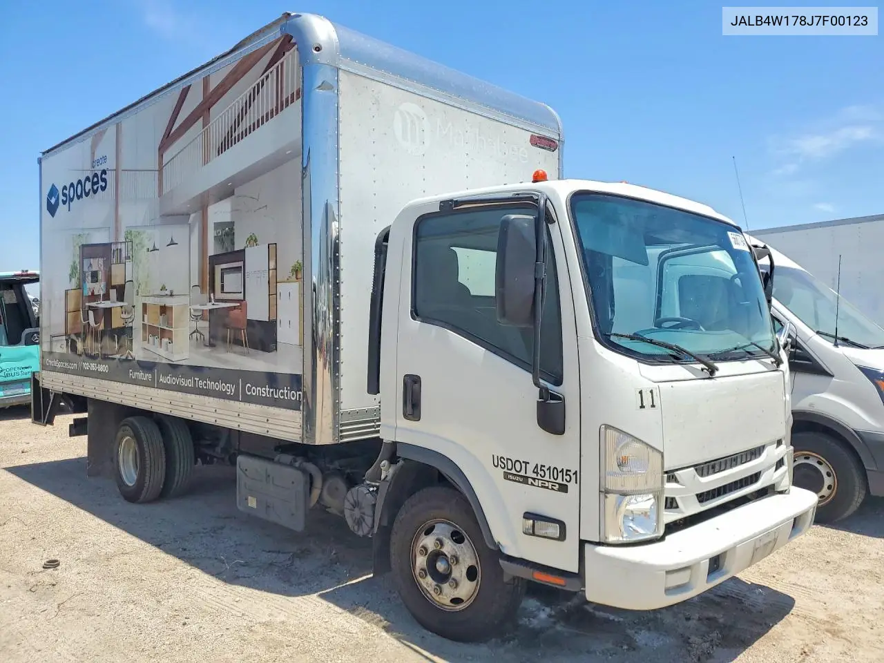 2018 Isuzu Npr Box Truck VIN: JALB4W178J7F00123 Lot: 56877946