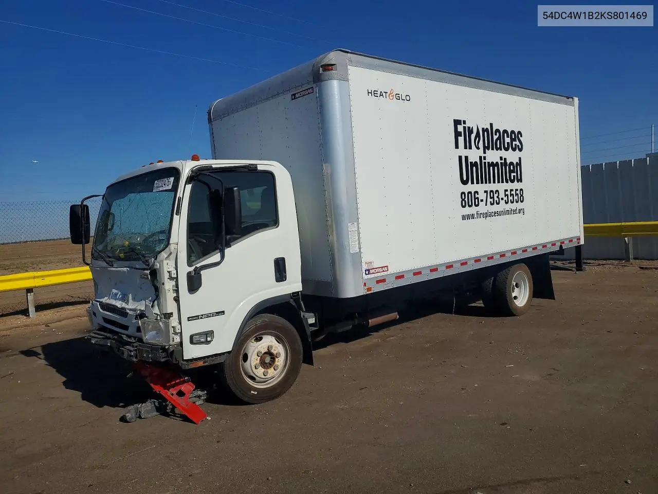 2019 Isuzu Npr Hd Box Truck VIN: 54DC4W1B2KS801469 Lot: 53232476