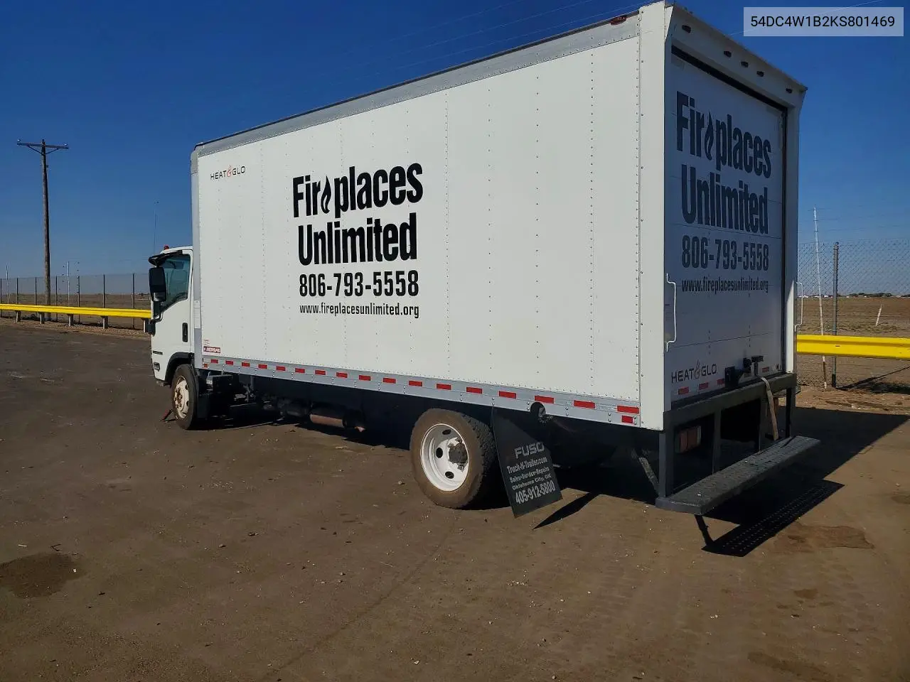 2019 Isuzu Npr Hd Box Truck VIN: 54DC4W1B2KS801469 Lot: 53232476