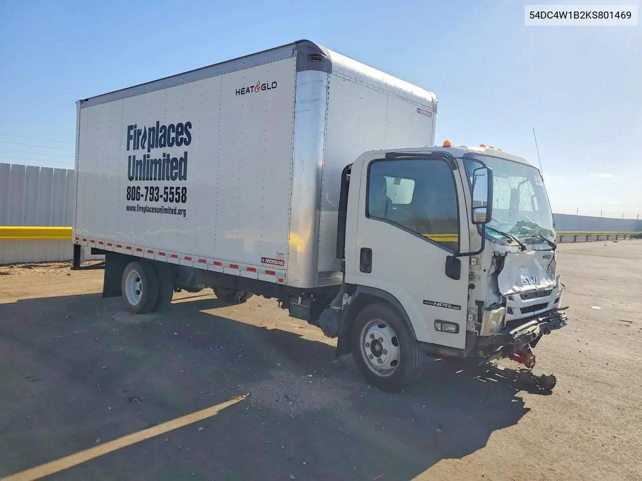 2019 Isuzu Npr Hd Box Truck VIN: 54DC4W1B2KS801469 Lot: 53232476