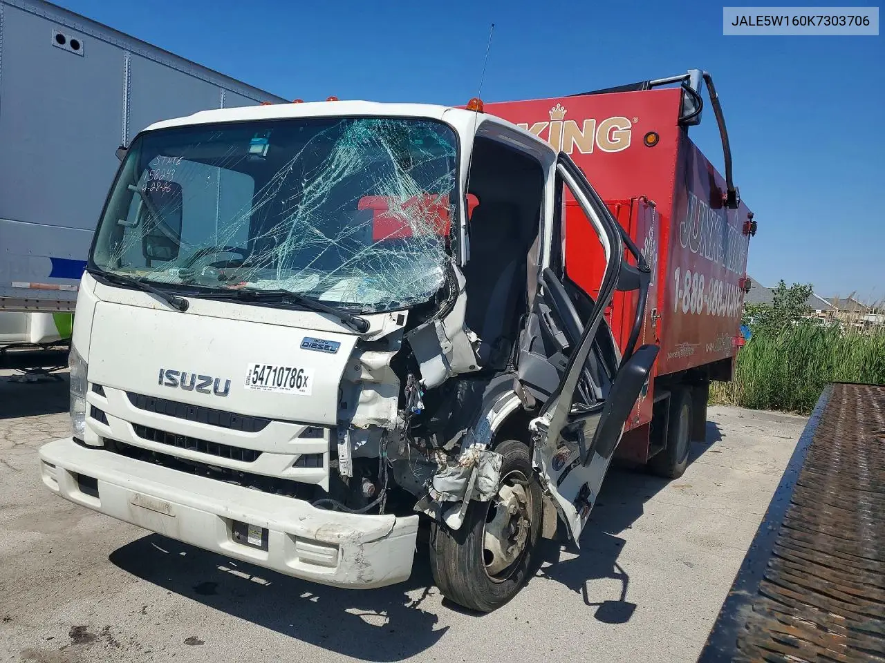 2019 Isuzu Nrr Dump Truck VIN: JALE5W160K7303706 Lot: 54710786