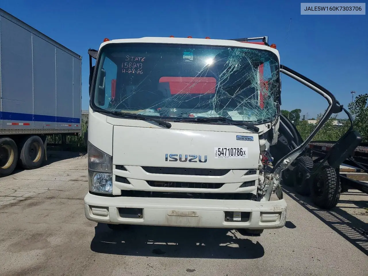 2019 Isuzu Nrr Dump Truck VIN: JALE5W160K7303706 Lot: 54710786