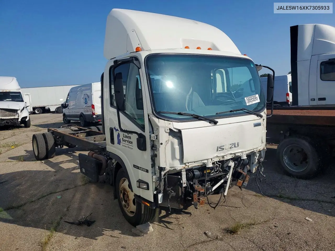 2019 Isuzu Nrr - Flat Bed Truck VIN: JALE5W16XK7305933 Lot: 58695896