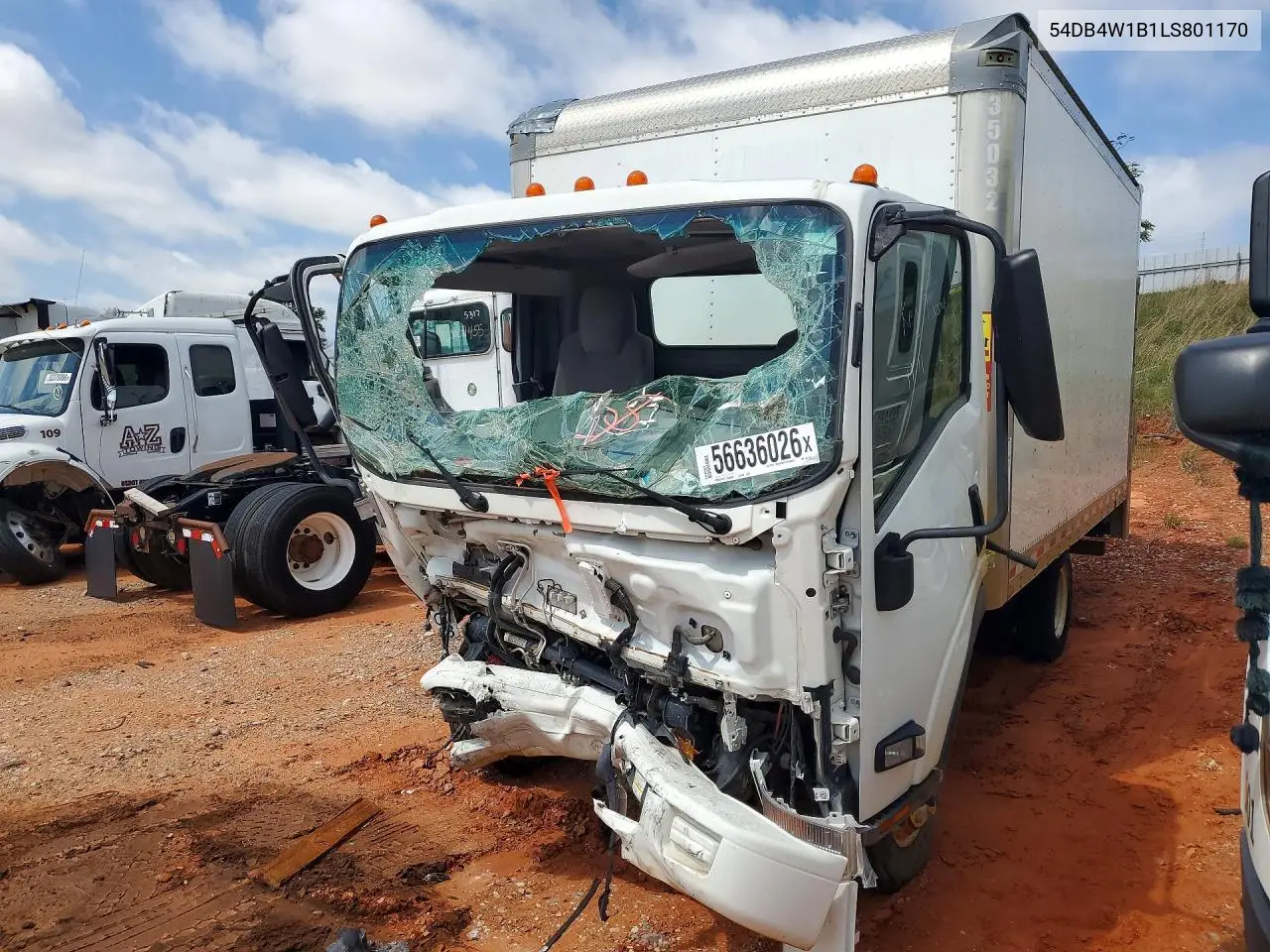 2020 Isuzu Npr Box Truck VIN: 54DB4W1B1LS801170 Lot: 56636026