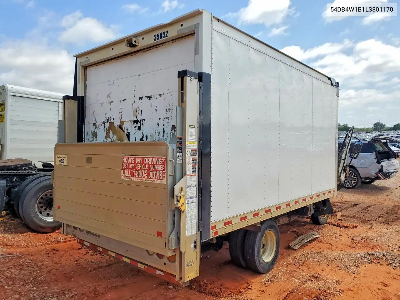 2020 Isuzu Npr Box Truck VIN: 54DB4W1B1LS801170 Lot: 56636026