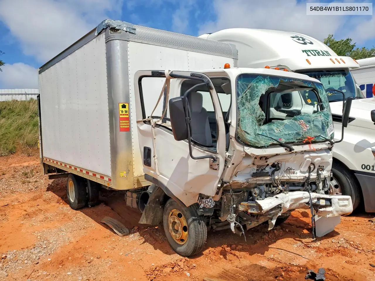 2020 Isuzu Npr Box Truck VIN: 54DB4W1B1LS801170 Lot: 56636026