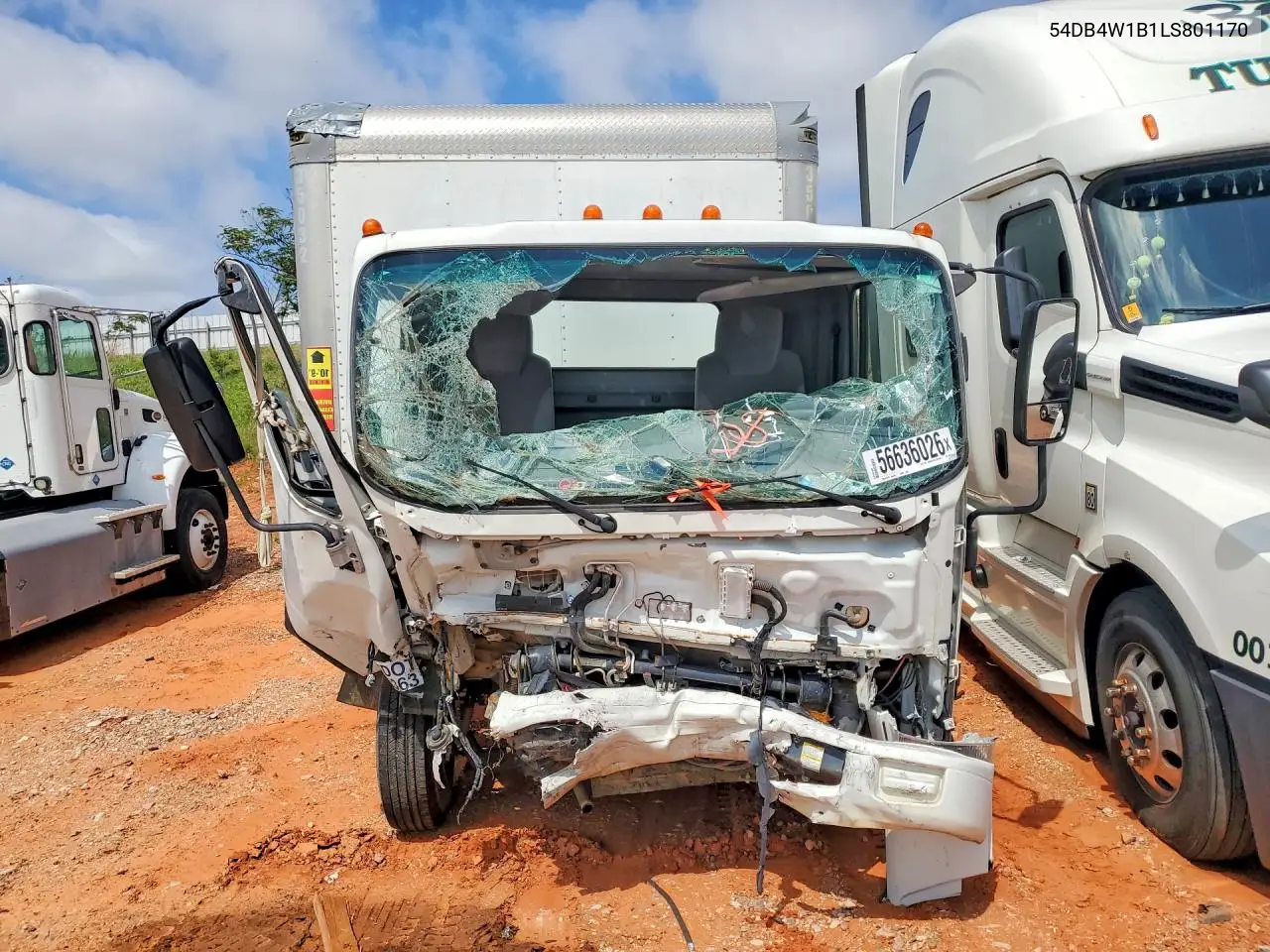 2020 Isuzu Npr Box Truck VIN: 54DB4W1B1LS801170 Lot: 56636026