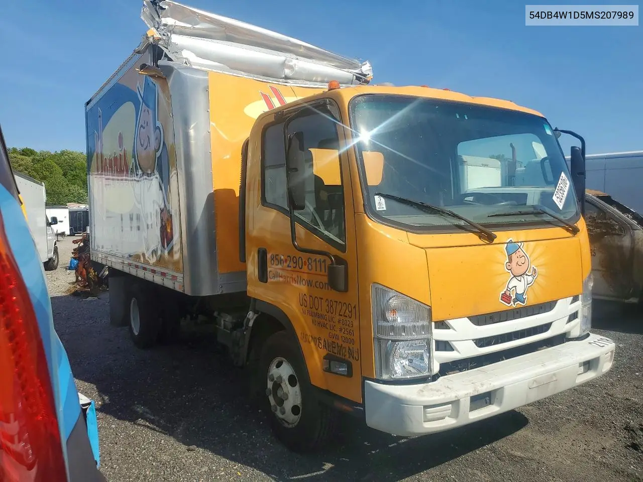 2021 Isuzu Npr Box Truck ** Pri Fleet ** VIN: 54DB4W1D5MS207989 Lot: 55812986