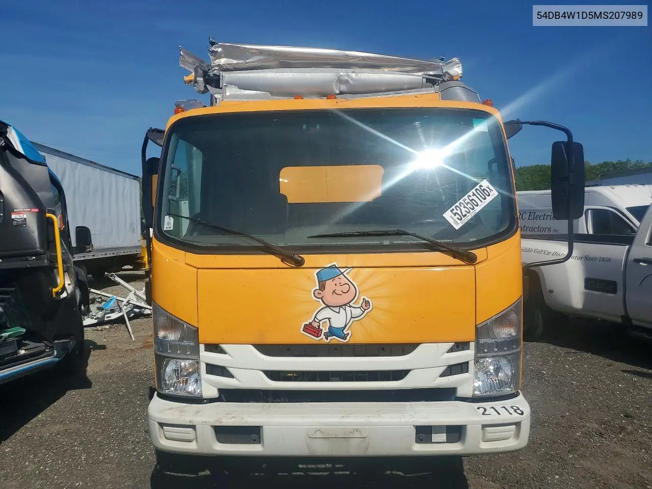 2021 Isuzu Npr Box Truck ** Pri Fleet ** VIN: 54DB4W1D5MS207989 Lot: 55812986