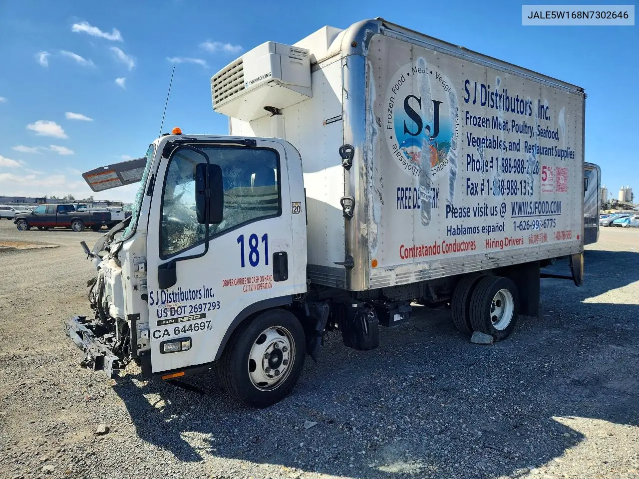 2022 Isuzu Nrr VIN: JALE5W168N7302646 Lot: 56352176