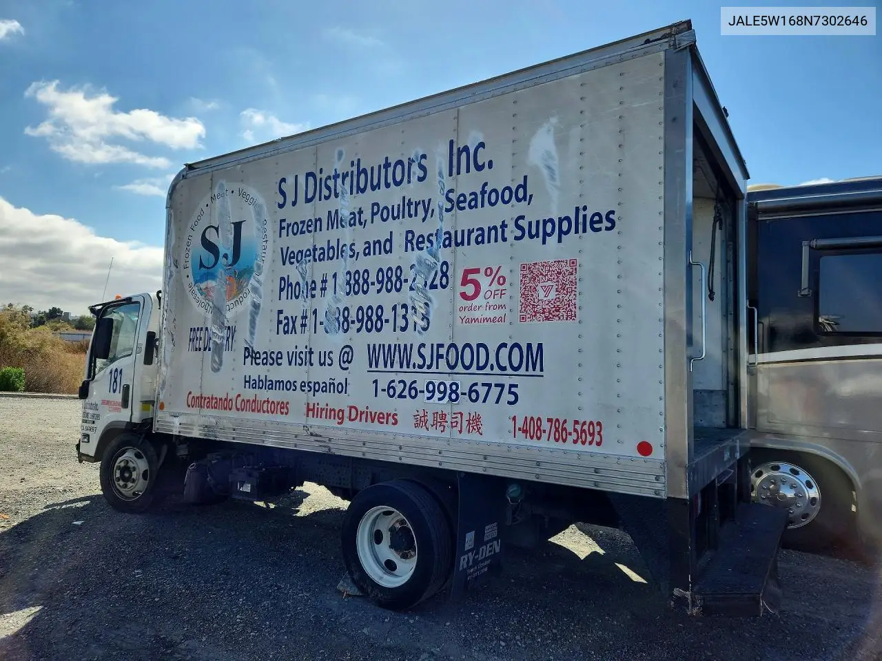 2022 Isuzu Nrr VIN: JALE5W168N7302646 Lot: 56352176