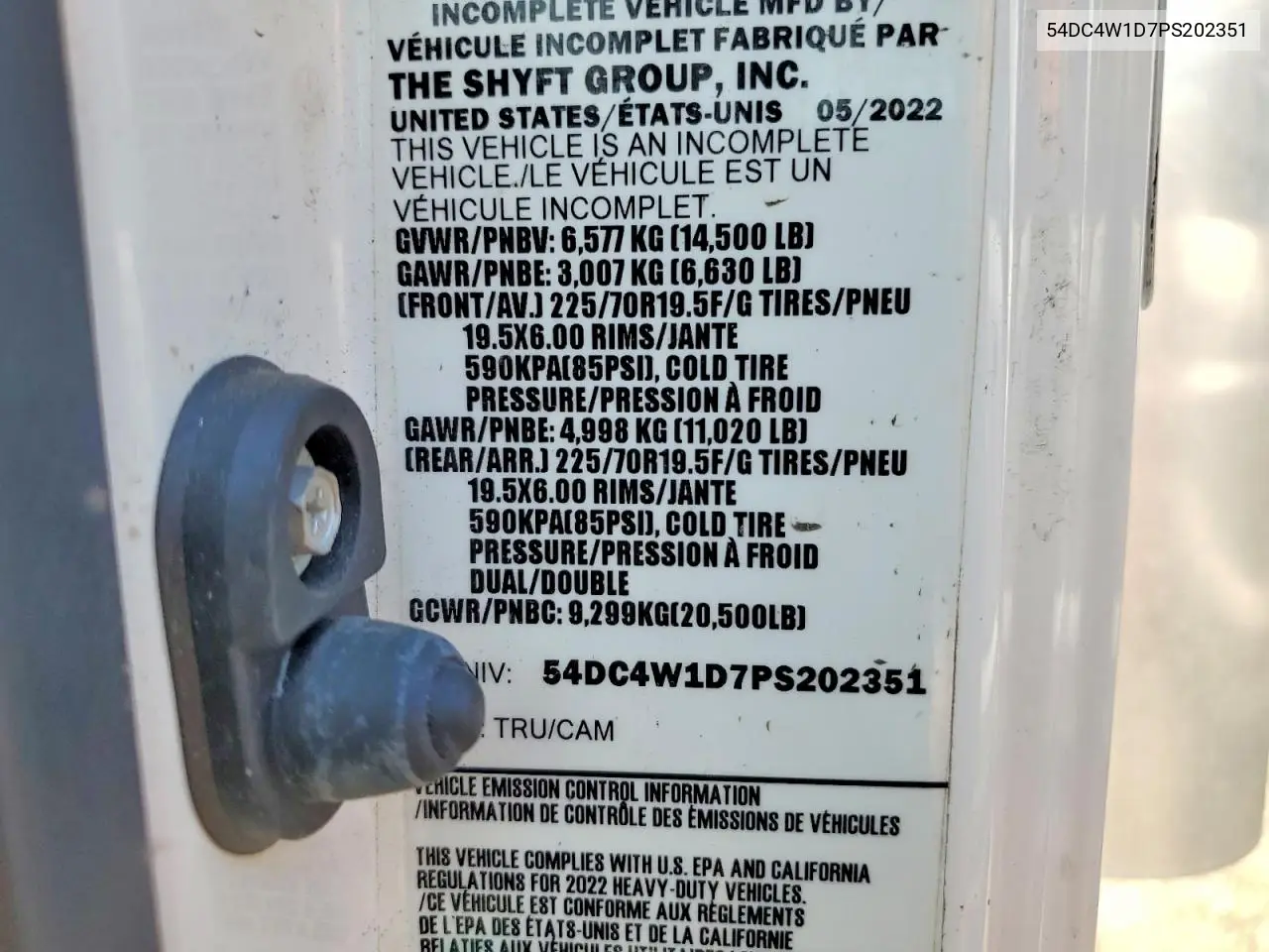 2023 Isuzu Npr Hd Box Truck *** Prior Fleet *** VIN: 54DC4W1D7PS202351 Lot: 56723596