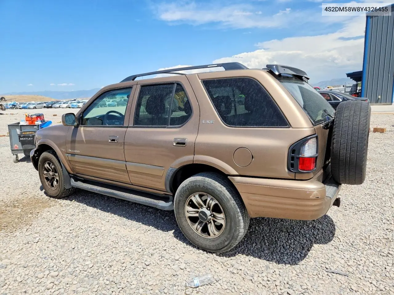 2000 Isuzu Rodeo S VIN: 4S2DM58W8Y4326455 Lot: 60180456