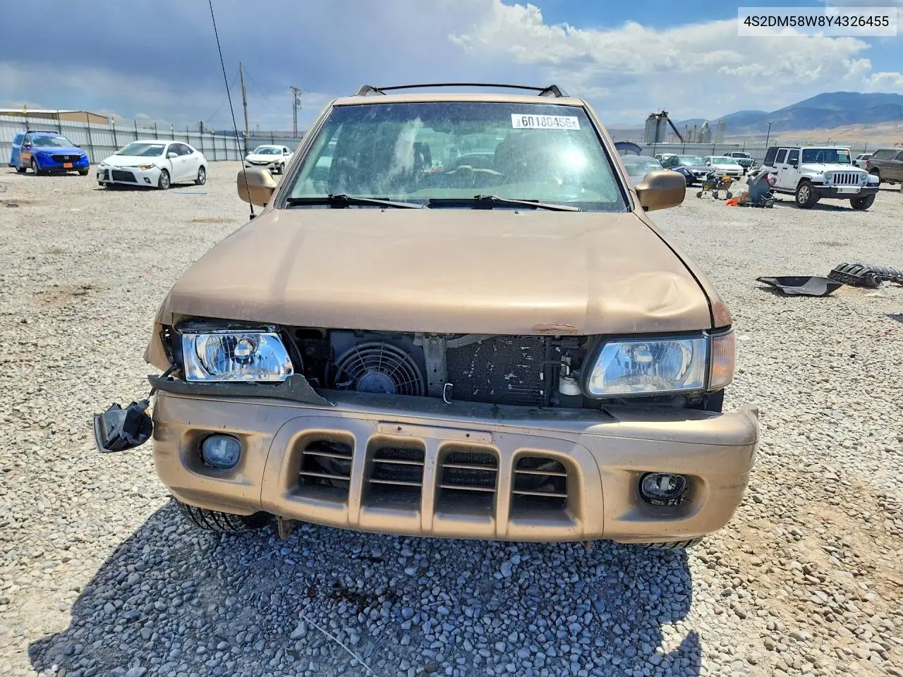 2000 Isuzu Rodeo S VIN: 4S2DM58W8Y4326455 Lot: 60180456