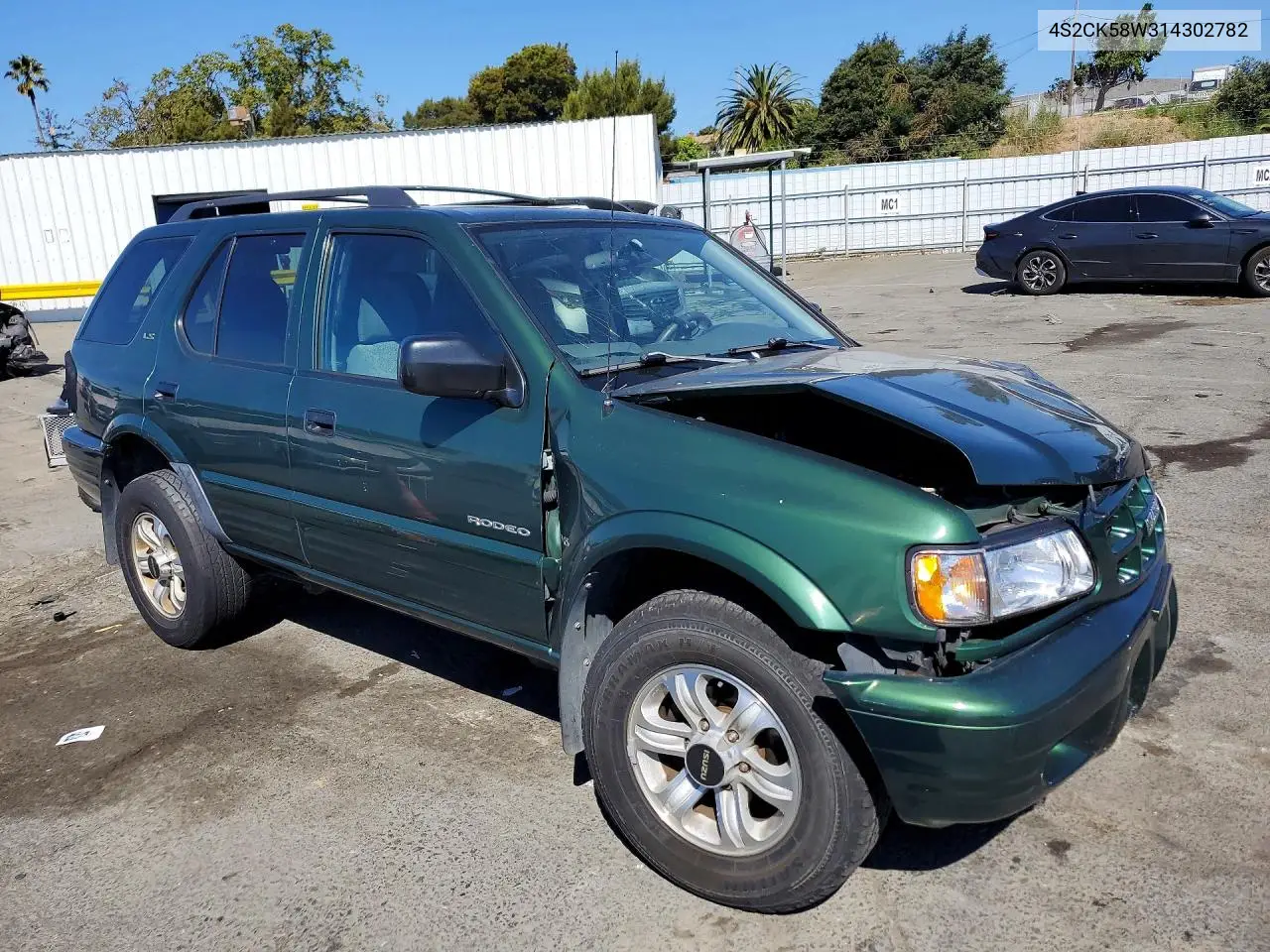 2001 Isuzu Rodeo S VIN: 4S2CK58W314302782 Lot: 61175486