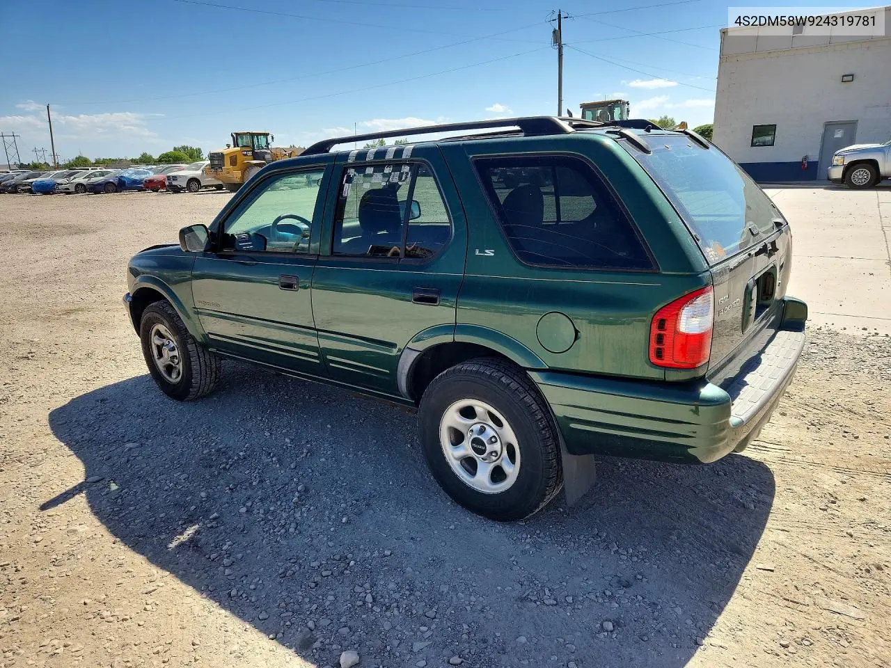 2002 Isuzu Rodeo S VIN: 4S2DM58W924319781 Lot: 60958666