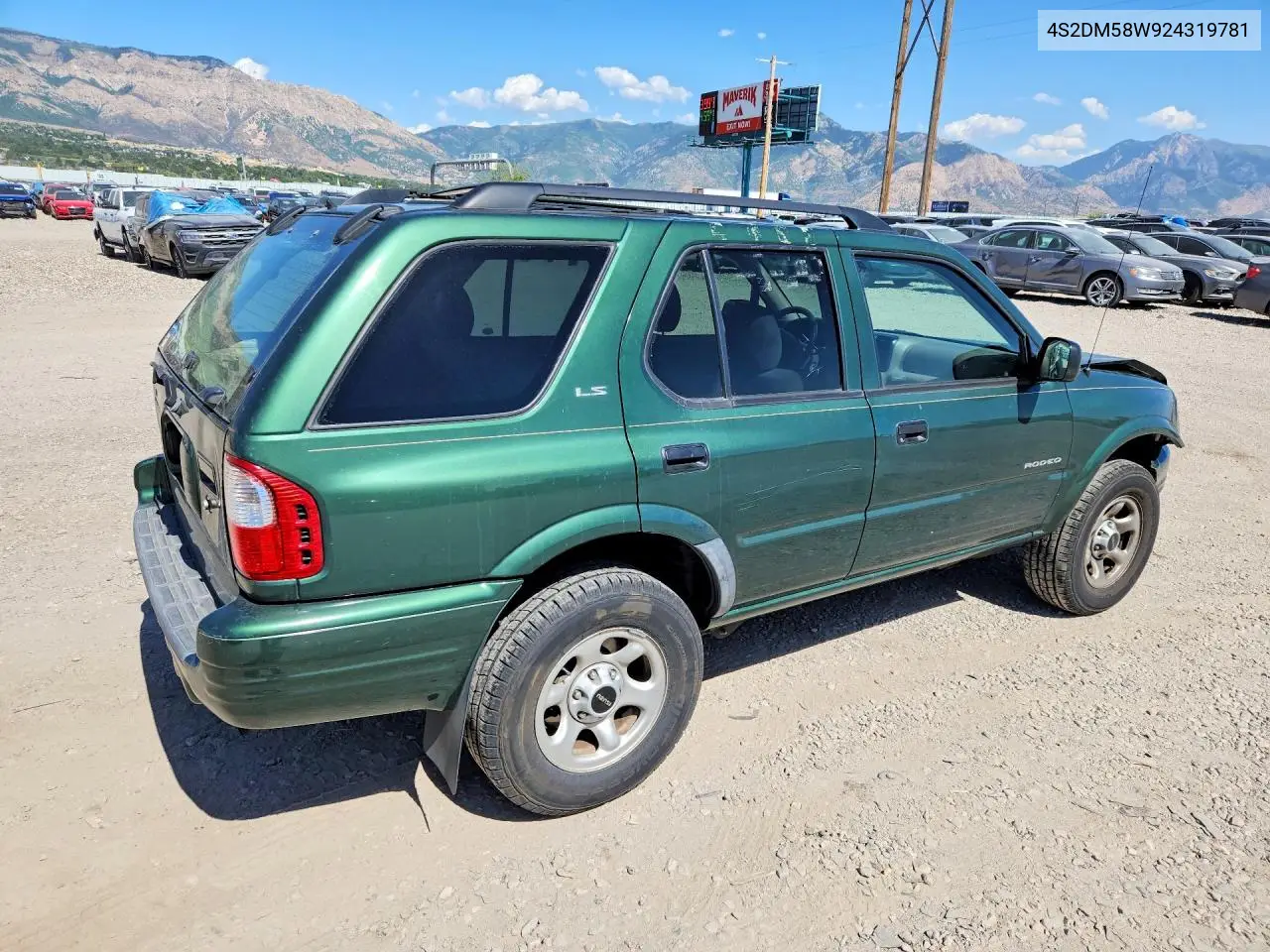 2002 Isuzu Rodeo S VIN: 4S2DM58W924319781 Lot: 60958666