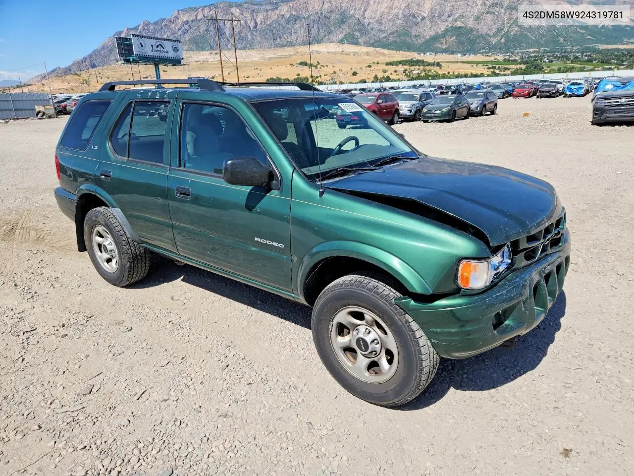 2002 Isuzu Rodeo S VIN: 4S2DM58W924319781 Lot: 60958666