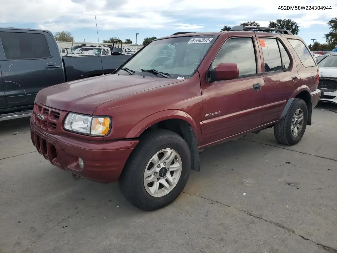 2002 Isuzu Rodeo S VIN: 4S2DM58W224304944 Lot: 91442515