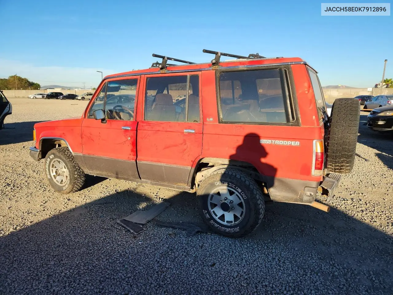 1989 Isuzu Trooper Ii VIN: JACCH58E0K7912896 Lot: 79212485