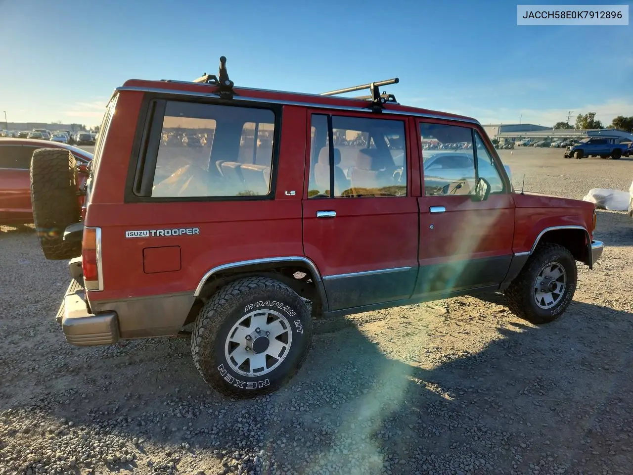 1989 Isuzu Trooper Ii VIN: JACCH58E0K7912896 Lot: 79212485