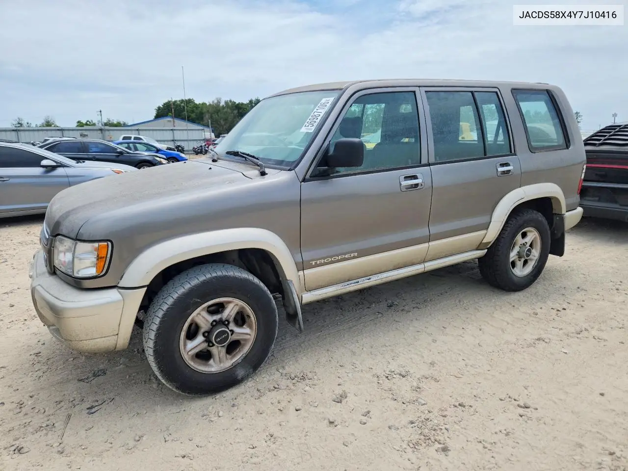 2000 Isuzu Trooper S VIN: JACDS58X4Y7J10416 Lot: 56987106